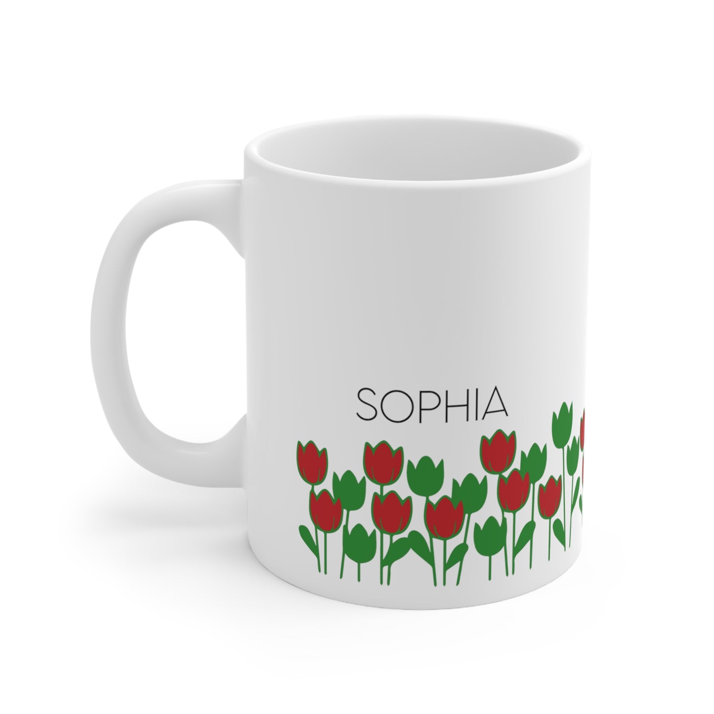 Tulips - Custom name mug