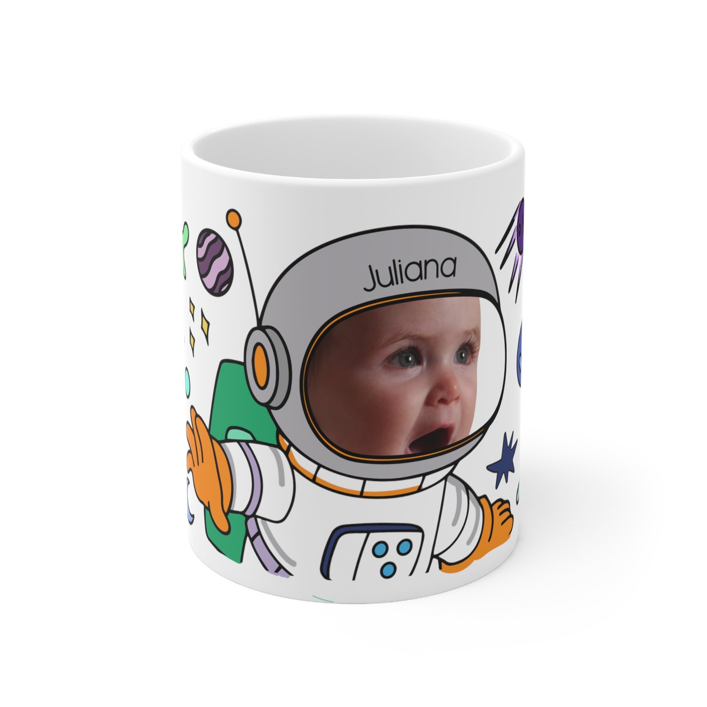 Baby space (Photo facing right) - Custom photo mug