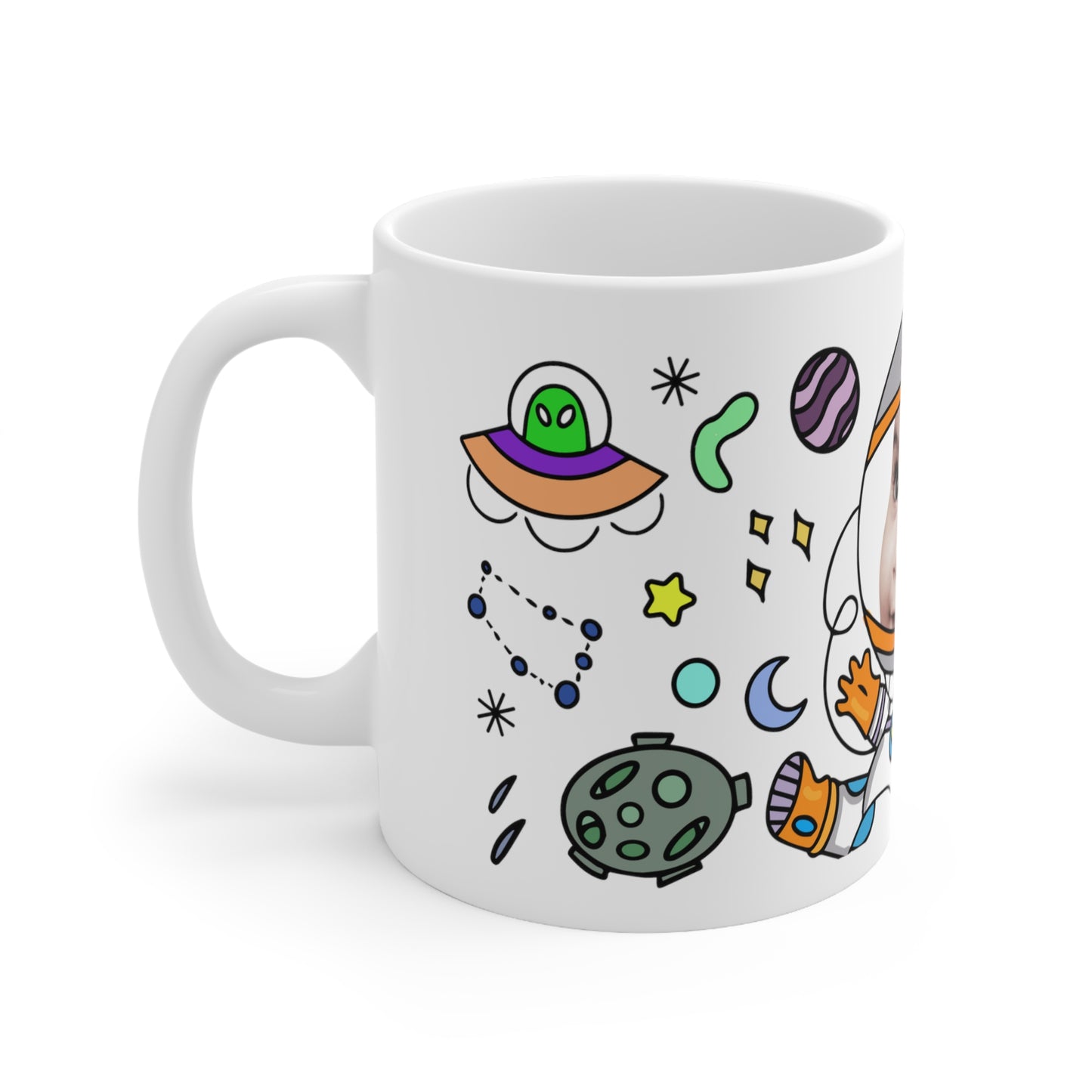 Baby space (Photo facing left) - Custom photo mug