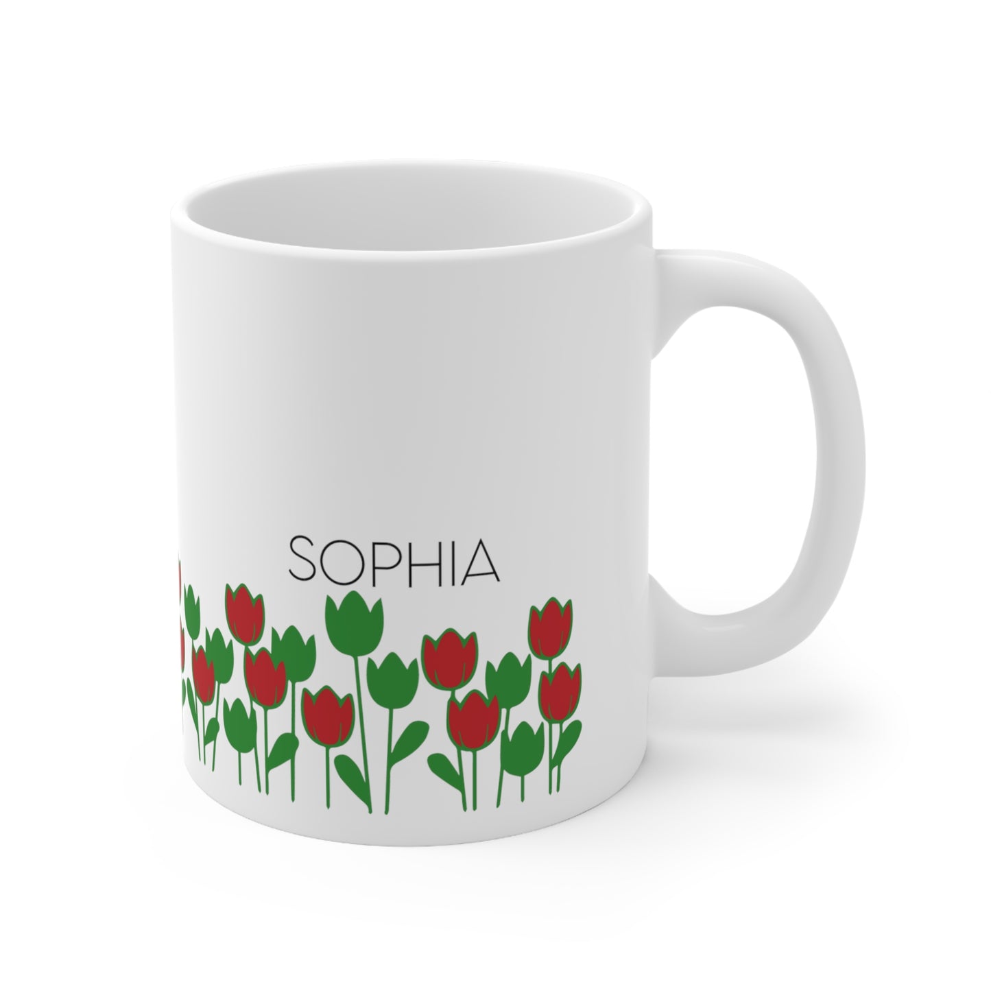 Tulips - Custom name mug