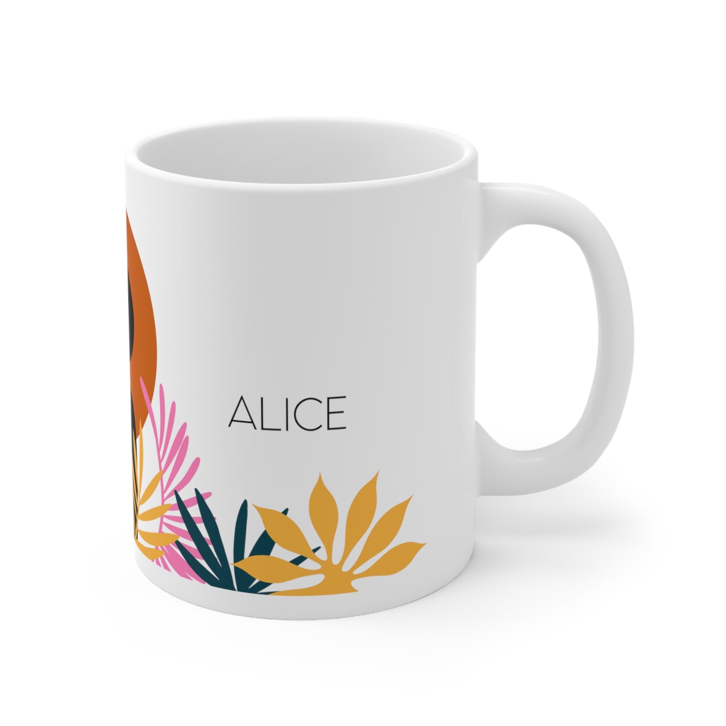 Sunset woman - Custom name mug