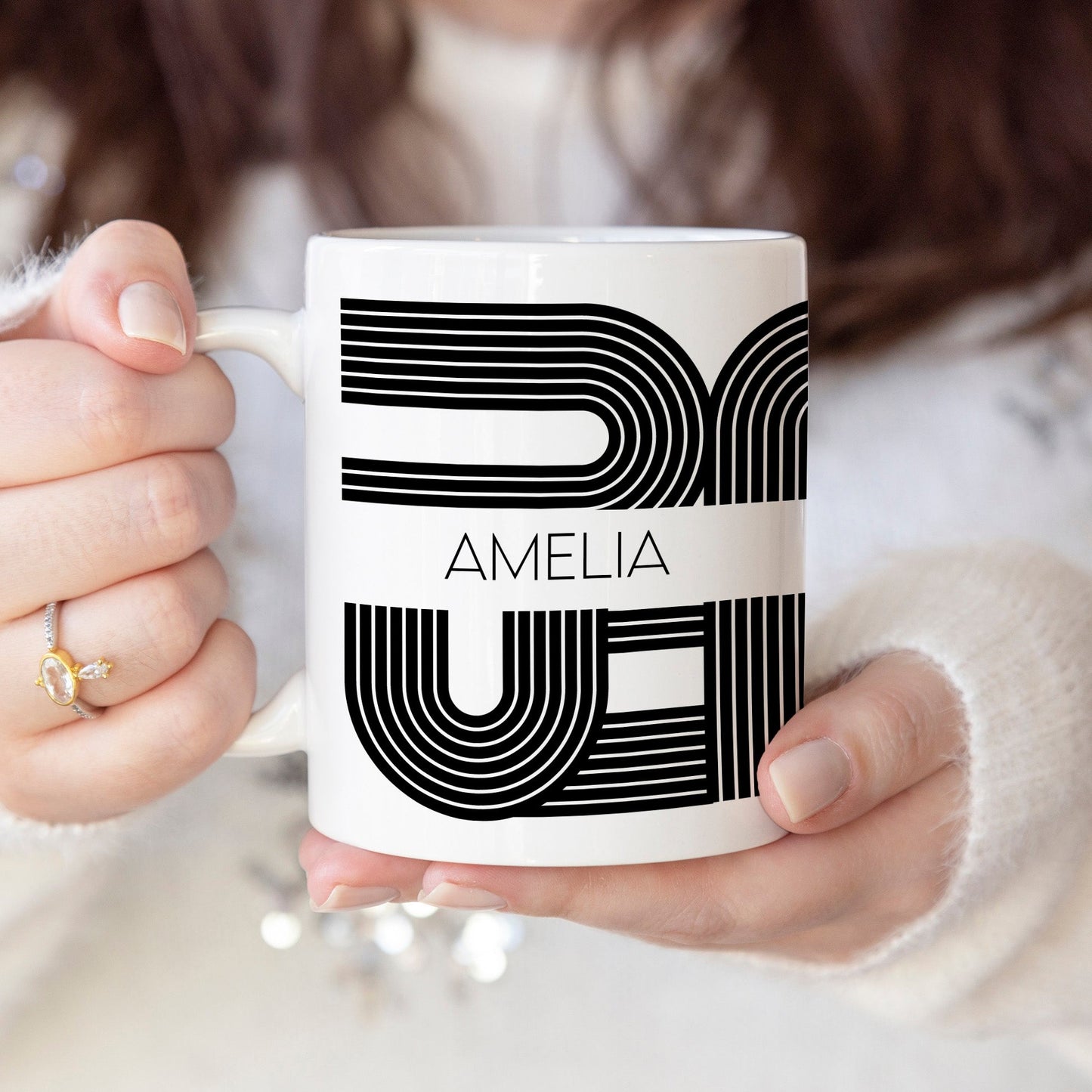 Lines - Custom name mug