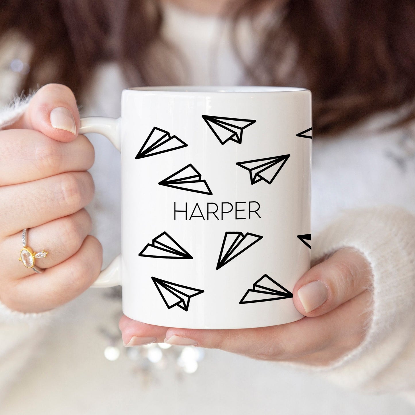 Paper plane - Custom name mug