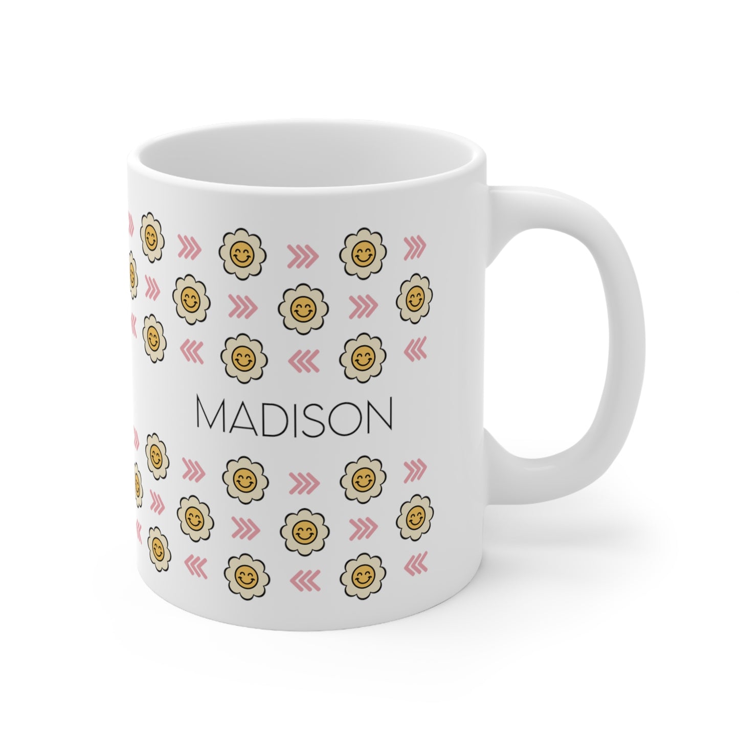 Daisy flowers - Custom name mug