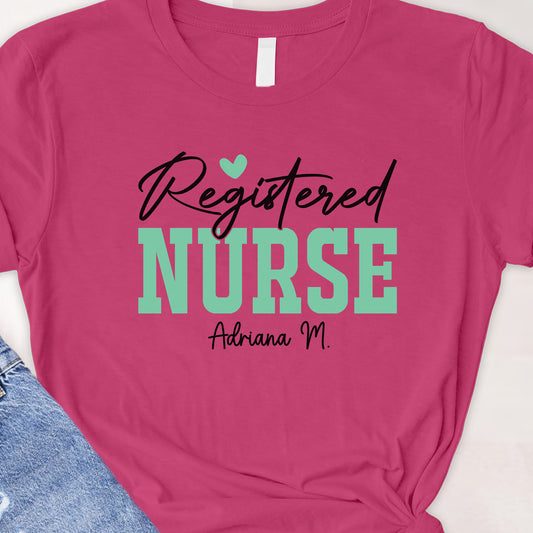 Register Nurse Tee - Custom name