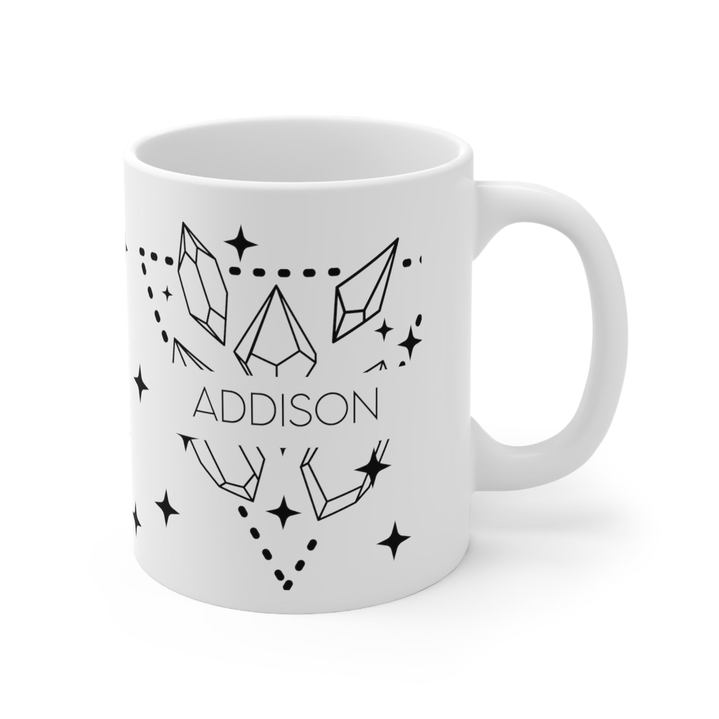 Triangle crystal - Custom name mug