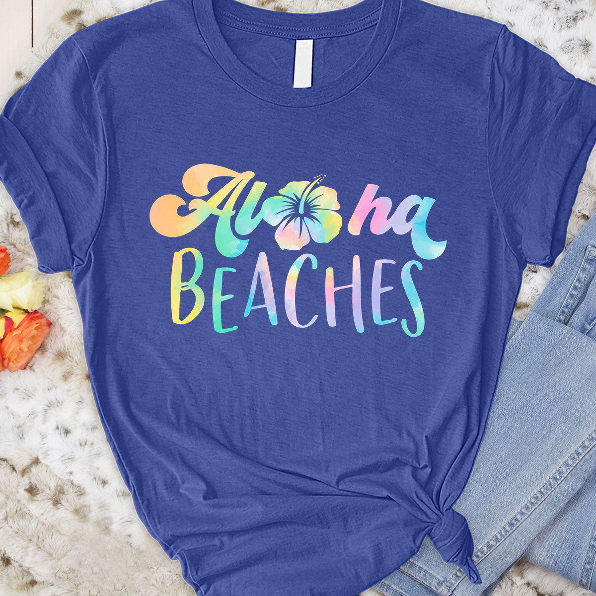 Aloha beaches flower Tee