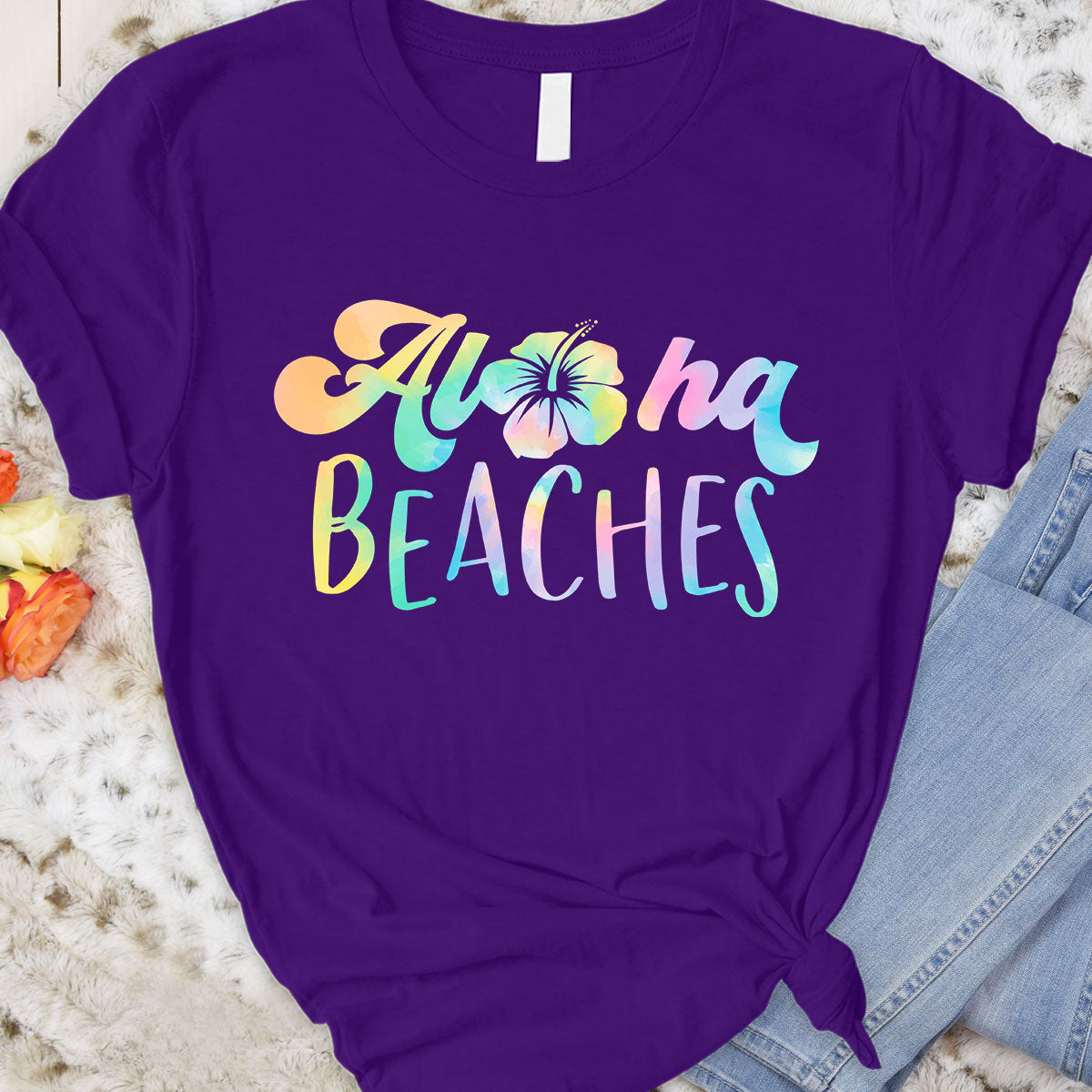 Aloha beaches flower Tee