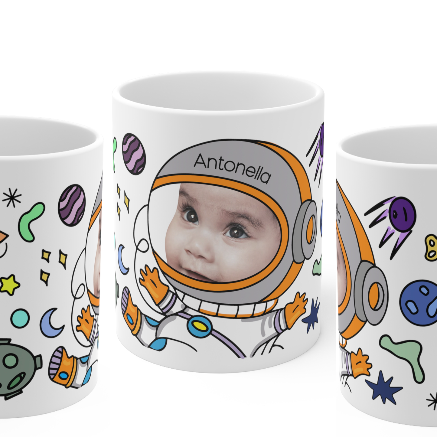 Baby space (Photo facing left) - Custom photo mug