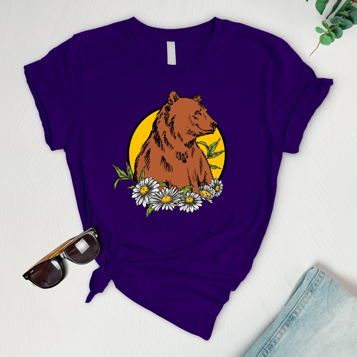 Bear and flower peace Tee